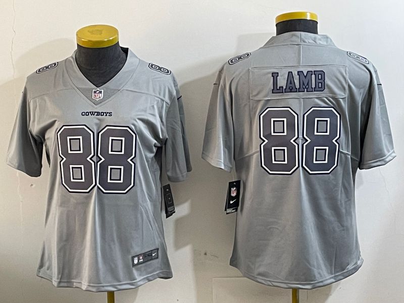 Youth Dallas Cowboys #88 Lamb Grey 2024 Nike Vapor Limited NFL Jersey style 1-0